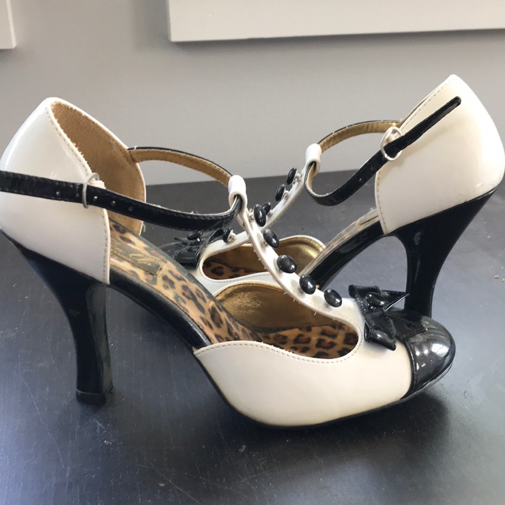 Vintage inspired T-strap heels